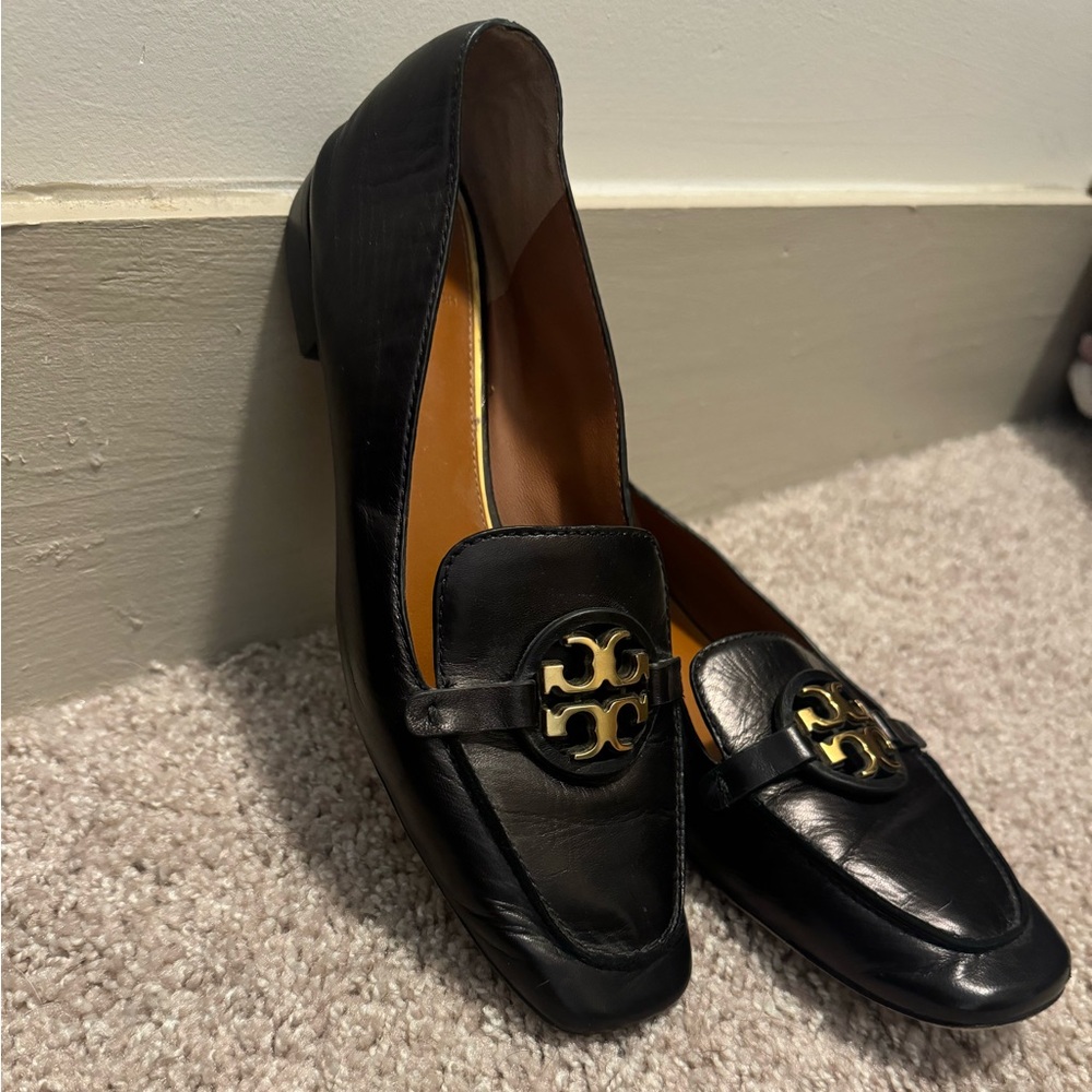 Tory Burch Miller Metal-Logo Loafer, Leather